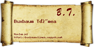 Buxbaum Tímea névjegykártya
